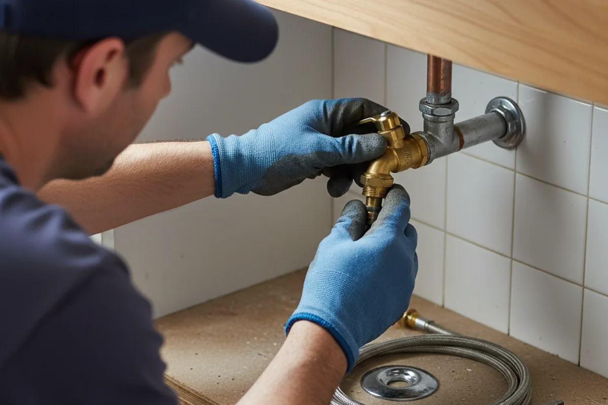 Shutoff valve and fitting work during Faucet and Fixture Repair in Wautoma